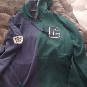 Chaps Green and Blue Hoodie